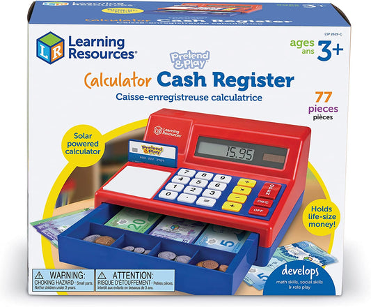 Learning Resources Pretend and Play Calculator Cash Register with Canadian Currency